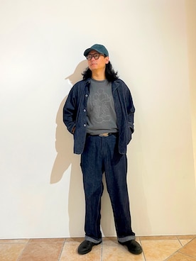 「アイテム（カバーオール）」を使った、清野さん（メンズ・175cm）の秋コーディネート