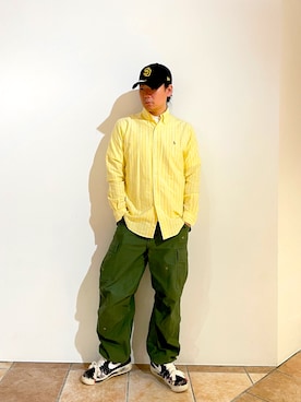 「Polo Ralph Lauren」｜「アイテム（帽子）」を使った、清野さん（メンズ・175cm）の春コーディネート