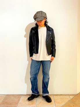 「Blundstone（ブランドストーン）のアイテム」を使った、清野さん（メンズ・174cm）の冬コーディネート