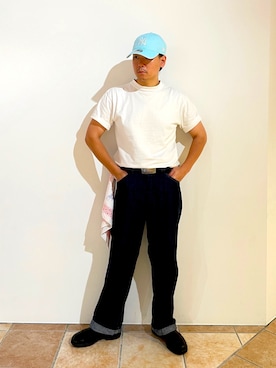 「Blundstone（ブランドストーン）のアイテム」を使った、清野さん（メンズ・175cm）の夏コーディネート