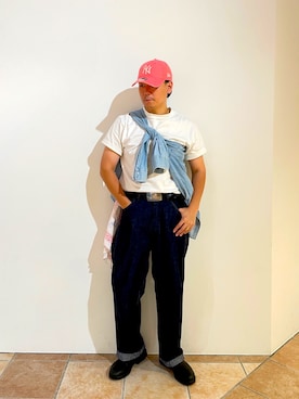 「Blundstone（ブランドストーン）のアイテム」を使った、清野さん（メンズ・175cm）の夏コーディネート