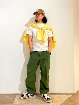 「Polo Ralph Lauren」｜「アイテム（帽子）」を使った、清野さん（メンズ・175cm）の春コーディネート