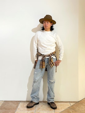 「ハットコーデ」｜清野さん（メンズ・175cm）の秋コーディネート