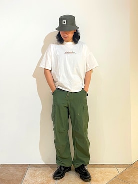 「Dr. Martens（ドクターマーチン）のアイテム（ブーツ）」を使った、清野さん（メンズ・175cm）の夏コーディネート
