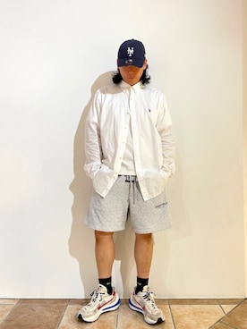 「NEW ERA（ニューエラ）の【NEW ERA】9TWENTY MLB BASEBALL CAP /【ニューエラ】920 ナイントゥエンティ メジャーリーグ ベースボール キャップ（キャップ）」を使った、清野さん（メンズ・175cm）の夏コーディネート