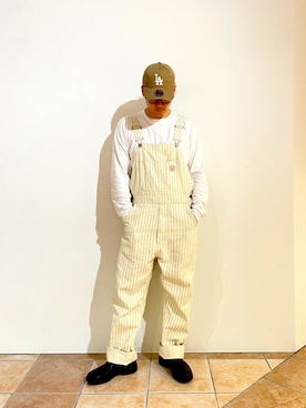 「アイテム（オールインワン・サロペット）」を使った、清野さん（メンズ・175cm）の夏コーディネート