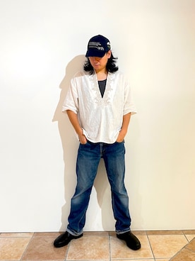 「arth」｜清野さん（メンズ・175cm）の夏コーディネート