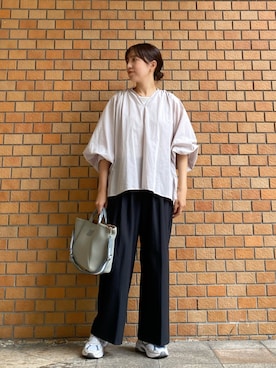 「KATHARINE ROSS（キャサリンロス）のアイテム（スラックス）」を使った、sh723さん（レディース・165cm）の秋コーディネート