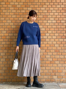 「KATHARINE ROSS（キャサリンロス）のアイテム（ニット/セーター）」を使った、sh723さん（レディース・165cm）の秋コーディネート
