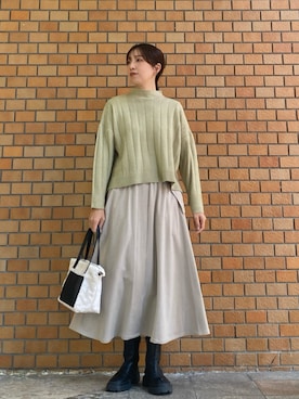 「KATHARINE ROSS（キャサリンロス）のアイテム（ニット/セーター）」を使った、sh723さん（レディース・165cm）の冬コーディネート