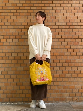 「KATHARINE ROSS（キャサリンロス）のアイテム（Tシャツ/カットソー）」を使った、sh723さん（レディース・165cm）の冬コーディネート