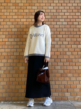 「KATHARINE ROSS（キャサリンロス）のアイテム（ニット/セーター）」を使った、sh723さん（レディース・165cm）の冬コーディネート