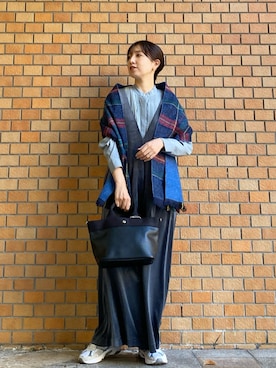 「KATHARINE ROSS（キャサリンロス）のアイテム（ジャンパースカート）」を使った、sh723さん（レディース・165cm）の秋コーディネート