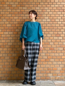 「KATHARINE ROSS（キャサリンロス）のアイテム（スラックス）」を使った、sh723さん（レディース・165cm）の秋コーディネート