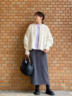 「KATHARINE ROSS（キャサリンロス）のアイテム（ノーカラーコート）」を使った、sh723さん（レディース・165cm）の秋コーディネート