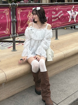 「mystic（ミスティック）のアイテム（ショルダーバッグ）」を使った、莉央さん（レディース・159cm）の秋コーディネート