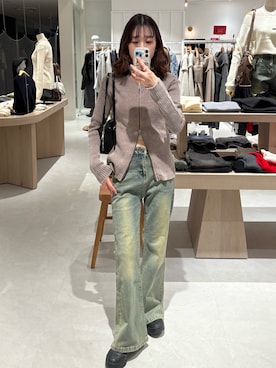 「mline（エムライン）のアイテム」を使った、莉央さん（レディース・159cm）の冬コーディネート