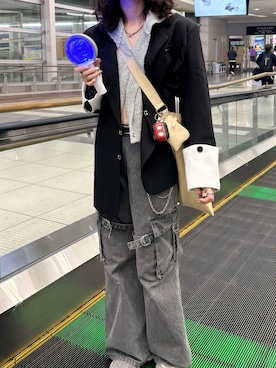 「mline（エムライン）のアイテム」を使った、莉央さん（レディース・159cm）の春コーディネート