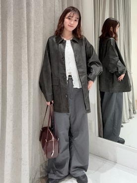 莉央さん（レディース・159cm）の冬コーディネート