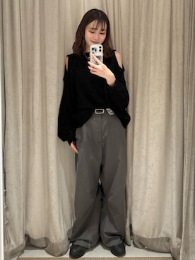 莉央さん（レディース・159cm）の冬コーディネート