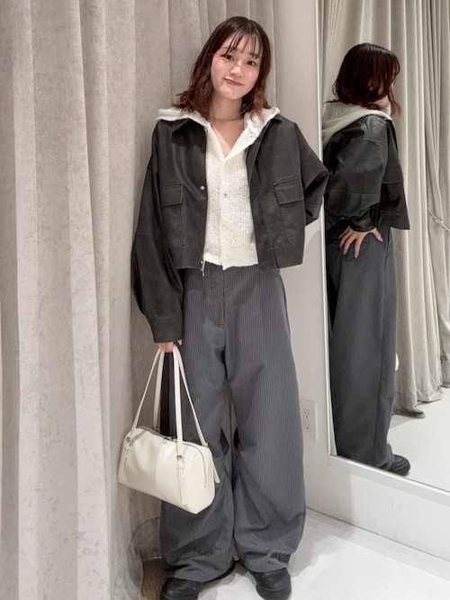 [mline]オーバーショート レザージャケット