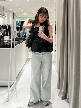 「mline（エムライン）のアイテム」を使った、莉央さん（レディース・159cm）の夏コーディネート