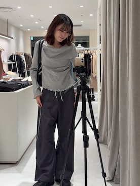 「mline（エムライン）のアイテム」を使った、莉央さん（レディース・159cm）の冬コーディネート