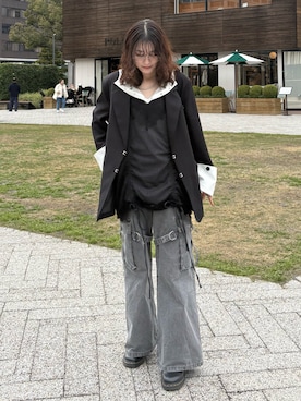 「mline（エムライン）のアイテム」を使った、莉央さん（レディース・159cm）の春コーディネート