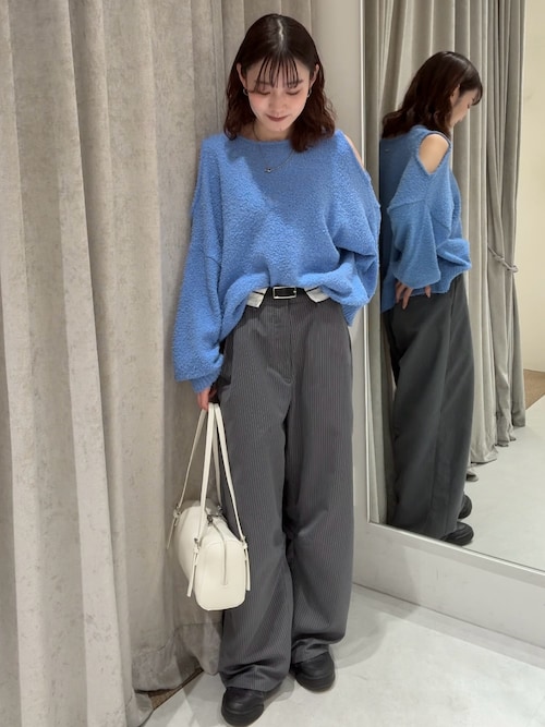 [mline]【前後2WAY】肩あき 2WAYニット