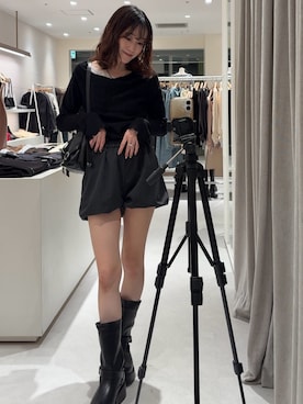 「mline（エムライン）のアイテム」を使った、莉央さん（レディース・159cm）の冬コーディネート