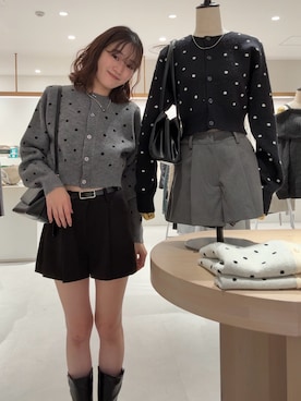 「mline（エムライン）のアイテム」を使った、莉央さん（レディース・159cm）の冬コーディネート