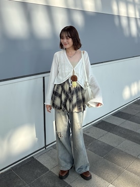 「mystic（ミスティック）のアイテム」を使った、莉央さん（レディース・159cm）の夏コーディネート