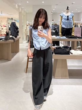 「mline（エムライン）のアイテム」を使った、莉央さん（レディース・159cm）の夏コーディネート