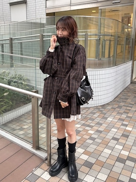 莉央さん（骨格ナチュラル・レディース・159cm）の秋コーディネート