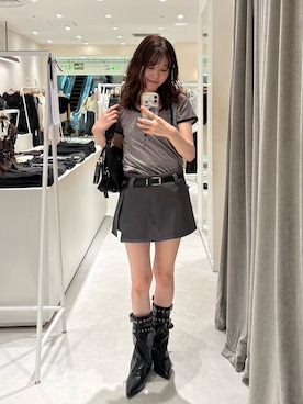 「mline（エムライン）のアイテム」を使った、莉央さん（レディース・159cm）の夏コーディネート