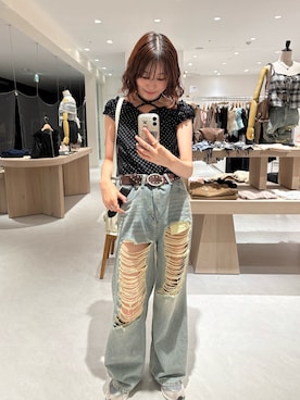「アイテム（バッグ）」を使った、莉央さん（レディース・159cm・20代）の夏コーディネート