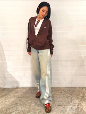 「アイテム（ジャージ）」を使った、KYさん（レディース・157cm）の秋コーディネート