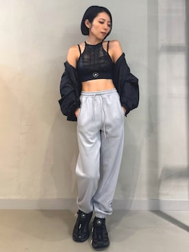 「adidas by Stella McCartney（アディダスバイステラマッカートニー）のアイテム（スニーカー）」を使った、KYさん（レディース・157cm）の夏コーディネート