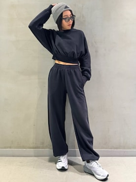 「アイテム（ニットキャップ/ビーニー、グレー系）」を使った、KYさん（レディース・157cm）の秋コーディネート