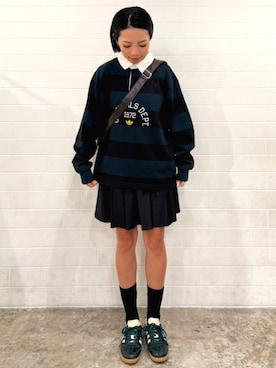 「adidas（アディダス）のOG エアライナー」を使った、KYさん（レディース・157cm）の秋コーディネート