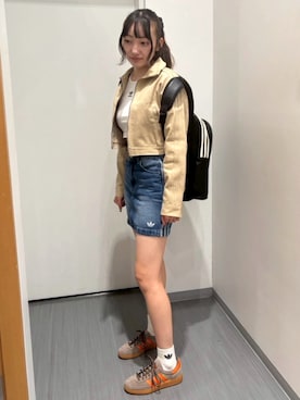「アイテム（ナイロンジャケット）」を使った、SEさん（レディース・160cm）の秋コーディネート
