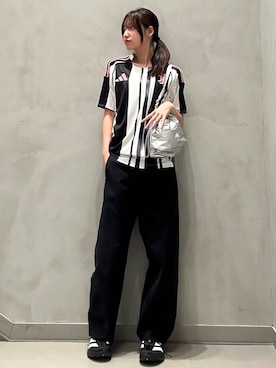「アディダス」｜NKさん（レディース・170cm）の夏コーディネート