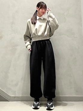 「adidas（アディダス）のアイテム（スウェットパンツ）」を使った、NKさん（レディース・170cm）の秋コーディネート