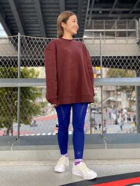 「adidas by Stella McCartney（アディダスバイステラマッカートニー）のアイテム（スウェット）」を使った、RIKOさん（レディース・152cm）の秋コーディネート