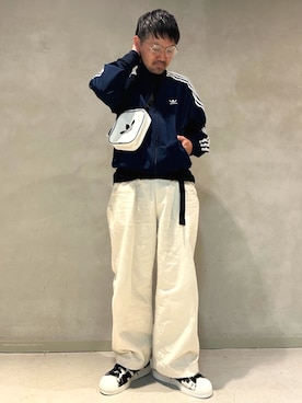 「adidas（アディダス）のアディカラークラシック ダイヤモンドバッグ / アディダスオリジナルス adidas Originals（ショルダーバッグ）」を使った、KYさん（メンズ・165cm）の夏コーディネート