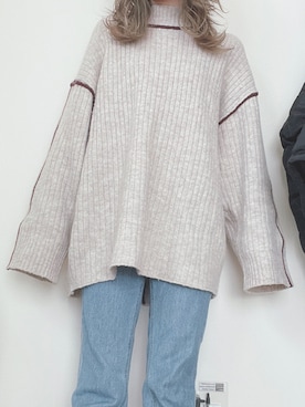 5Gハイショクラインプルオーバー/255851を使った人気ファッション