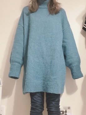 「LOWRYS FARM（ローリーズファーム）のアイテム（デニムパンツ、ブルー系）」を使った、ronachan0930さん（レディース・152cm）の冬コーディネート