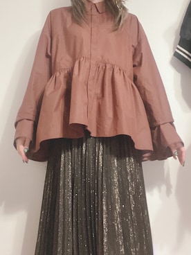 「JEANASIS（ジーナシス）のアイテム（スカート、ブラック系）」を使った、ronachan0930さん（レディース・152cm）の冬コーディネート