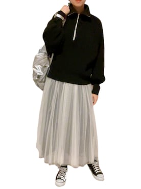 「sakishimatokyo（サキシマトーキョー）のアイテム（ニット/セーター）」を使った、ka.naさん（レディース・166cm）の秋コーディネート