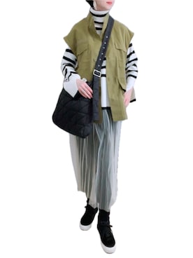 「frames RAY CASSIN（フレームスレイカズン）のアイテム（スカート）」を使った、ka.naさん（レディース・166cm）の冬コーディネート